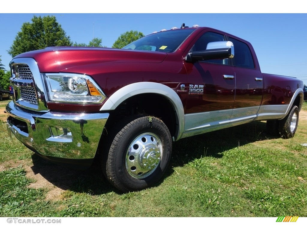 2017 3500 Laramie Crew Cab 4x4 Dual Rear Wheel - Delmonico Red Pearl / Black photo #1