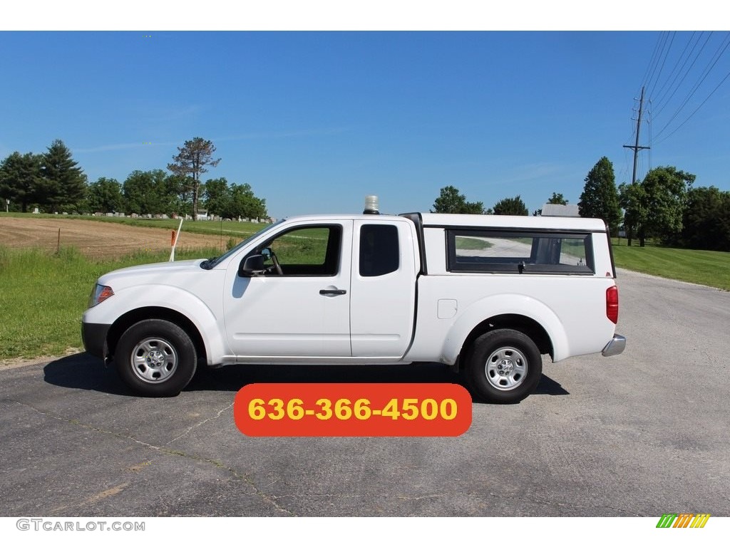 2012 Frontier S King Cab - Avalanche White / Steel photo #1