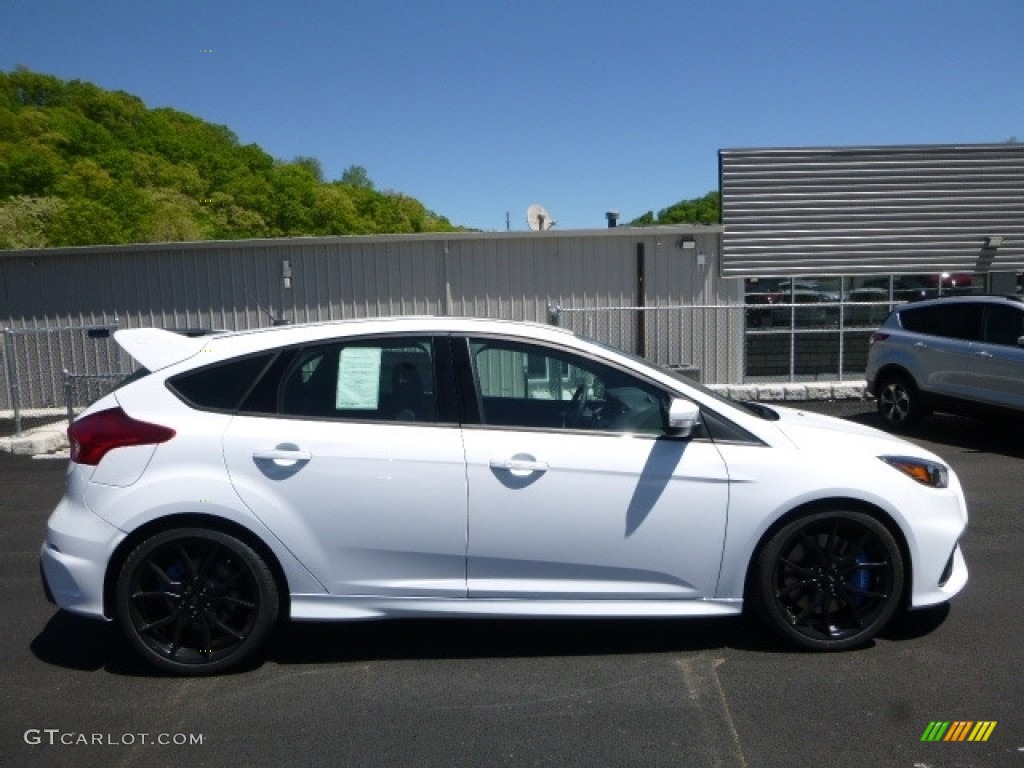 Frozen White 2017 Ford Focus RS Hatch Exterior Photo #120487550