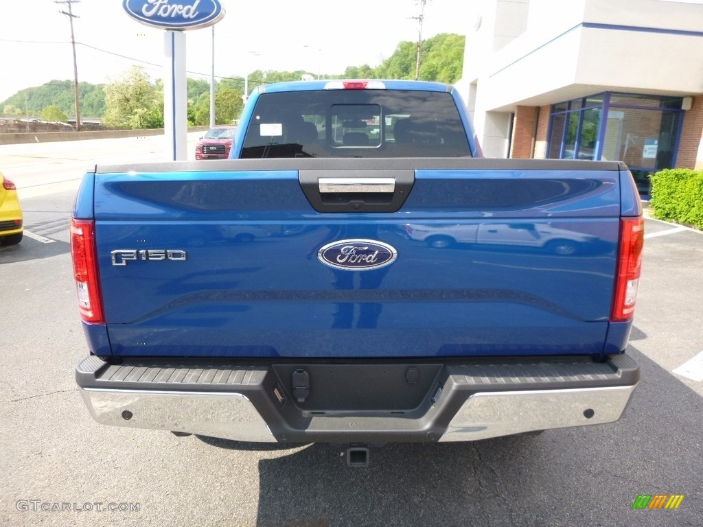 2017 F150 XLT SuperCab 4x4 - Lightning Blue / Earth Gray photo #3