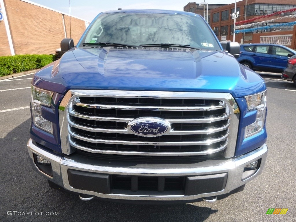2017 F150 XLT SuperCab 4x4 - Lightning Blue / Earth Gray photo #7