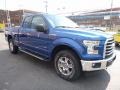 2017 Lightning Blue Ford F150 XLT SuperCab 4x4  photo #8