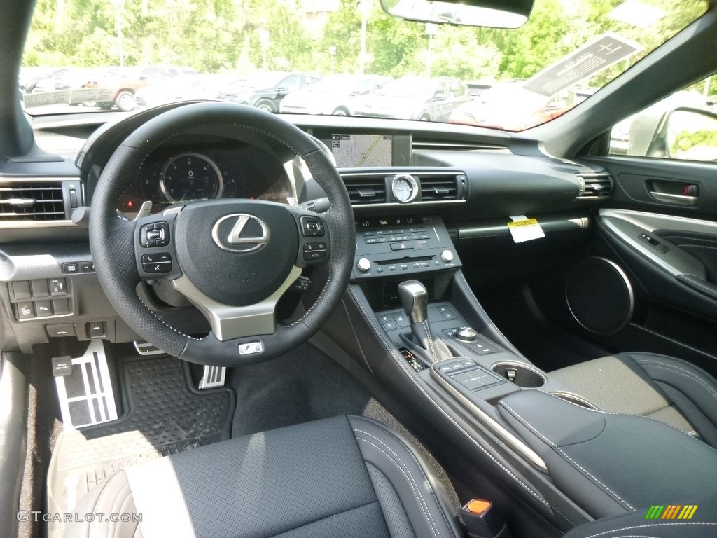 Black Interior 2017 Lexus RC 350 F Sport AWD Photo #120489354