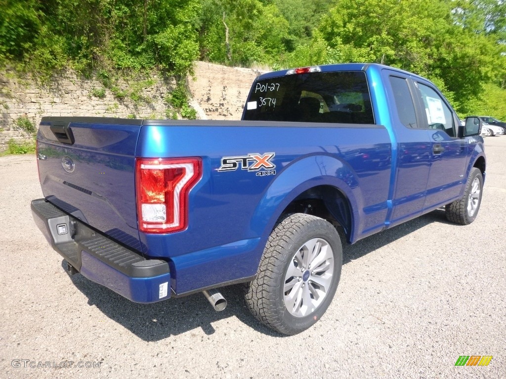 2017 F150 XL SuperCab 4x4 - Lightning Blue / Black photo #2