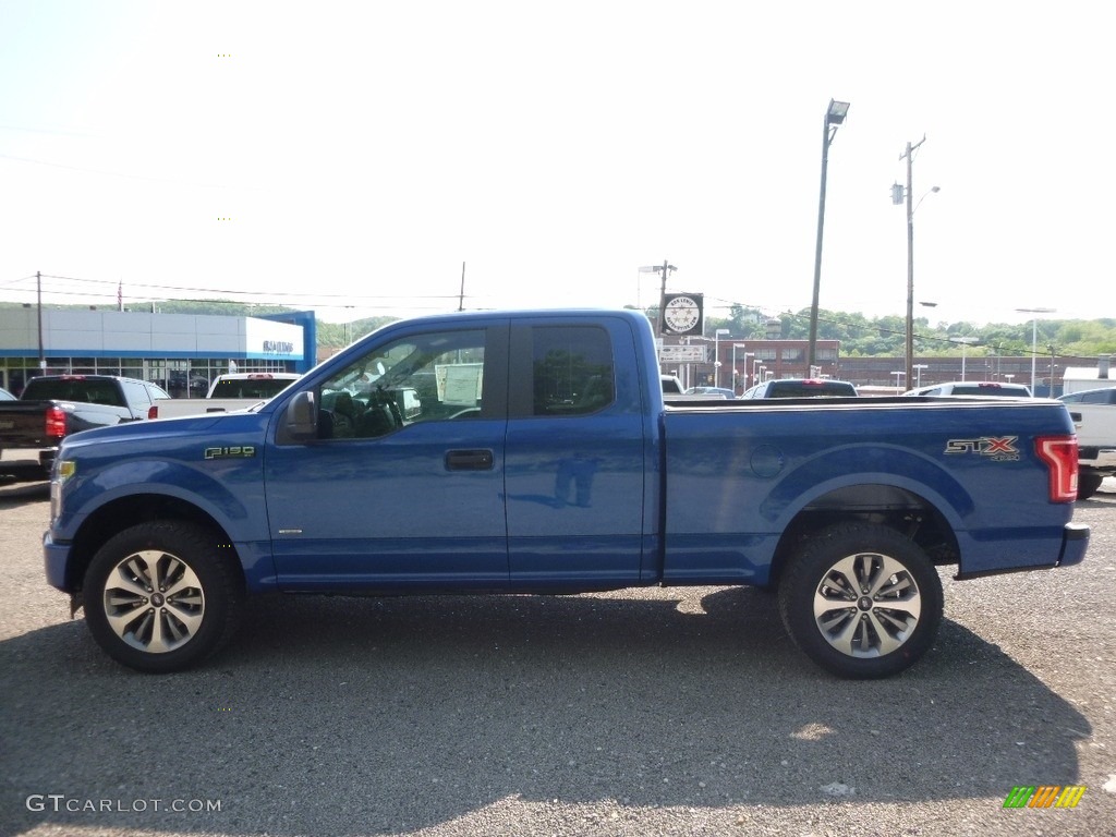 2017 F150 XL SuperCab 4x4 - Lightning Blue / Black photo #5