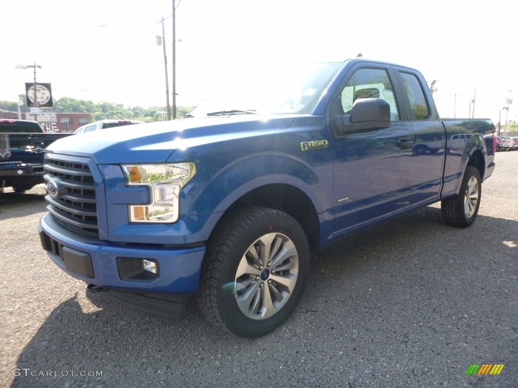 2017 F150 XL SuperCab 4x4 - Lightning Blue / Black photo #6