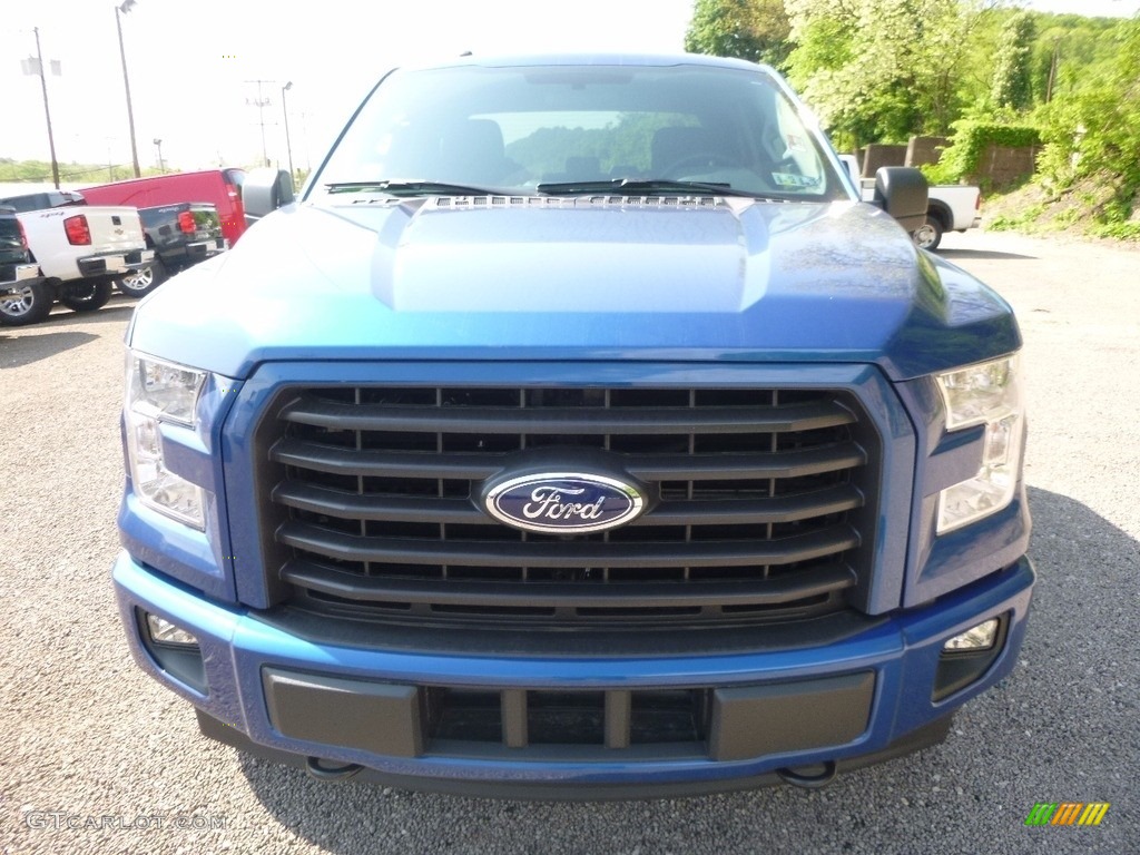 2017 F150 XL SuperCab 4x4 - Lightning Blue / Black photo #7