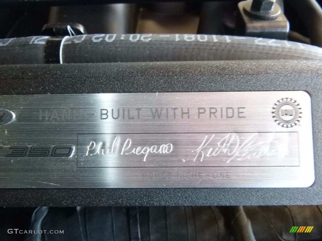 2017 Ford Mustang Shelby GT350 Info Tag Photo #120491072