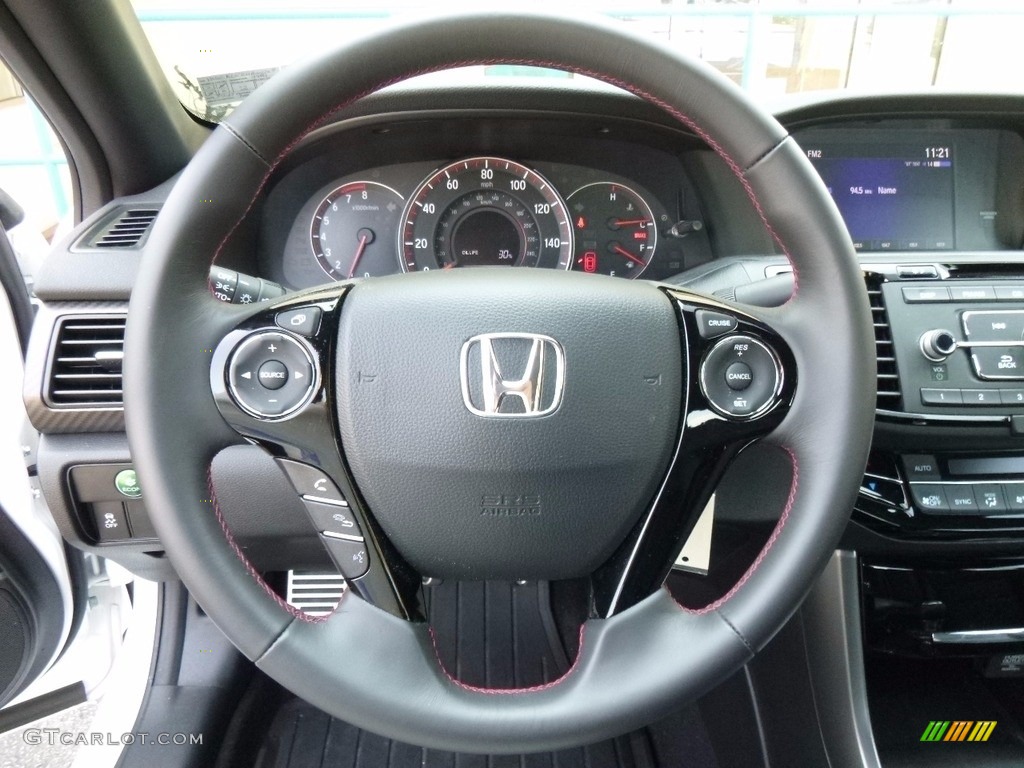 2017 Honda Accord Sport Special Edition Sedan Black Steering Wheel Photo #120494031