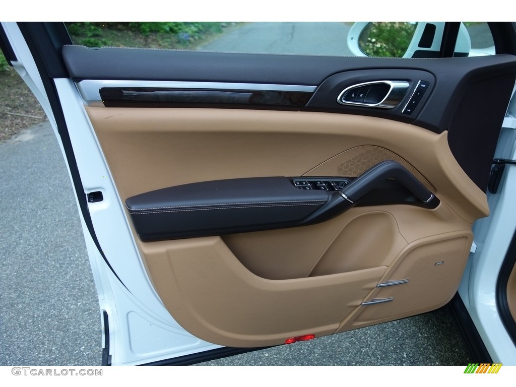 2016 Porsche Cayenne S Espresso/Cognac Natural leather Door Panel Photo #120494475