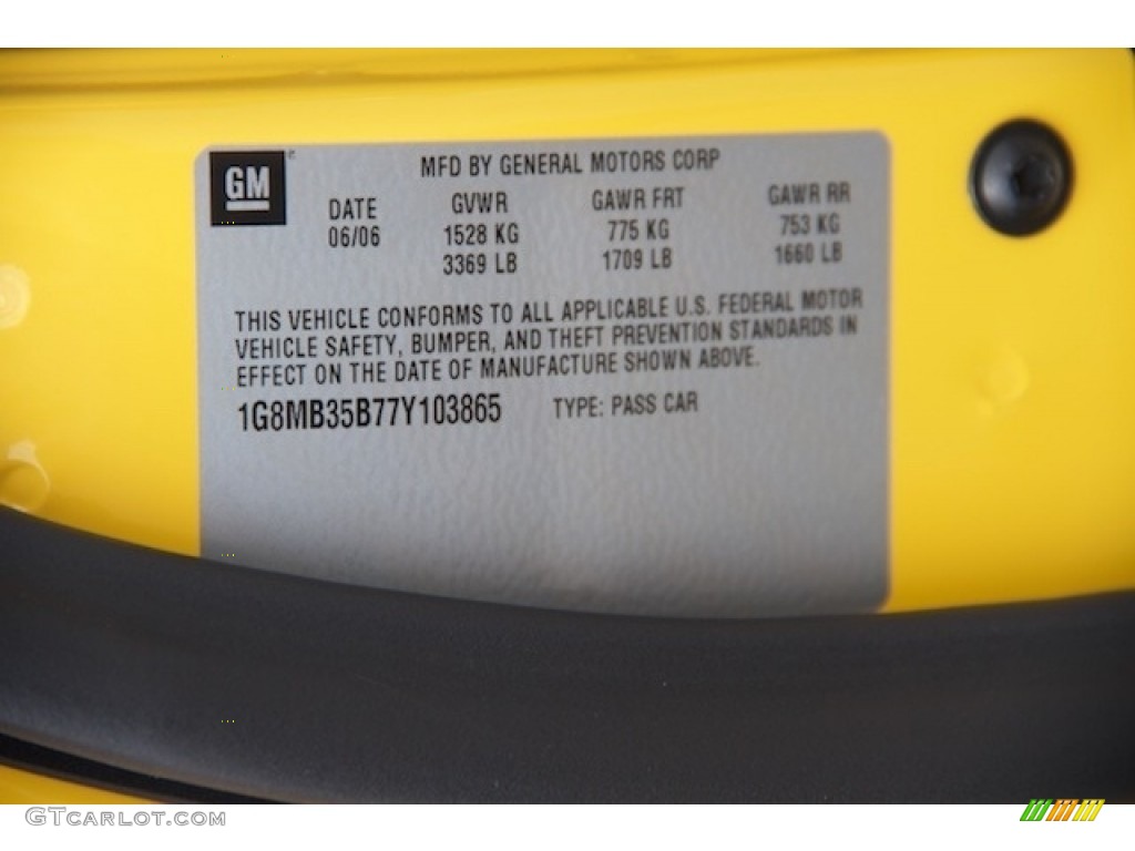 2007 Sky Roadster - Sunburst Yellow / Black photo #25