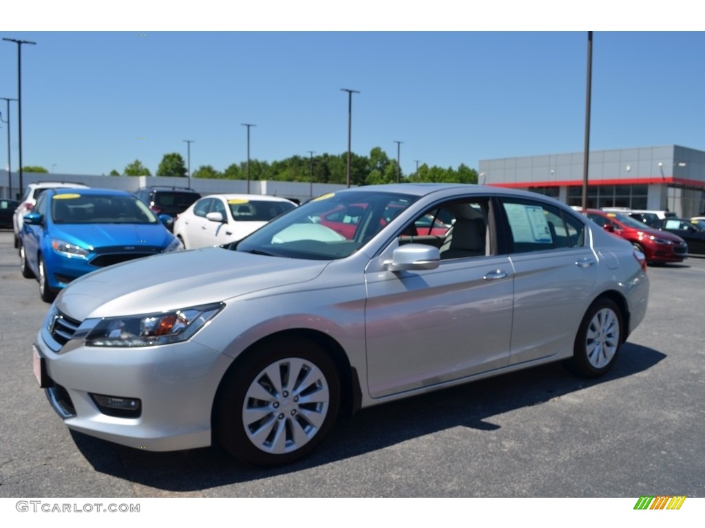 2014 Accord EX-L V6 Sedan - Alabaster Silver Metallic / Gray photo #6