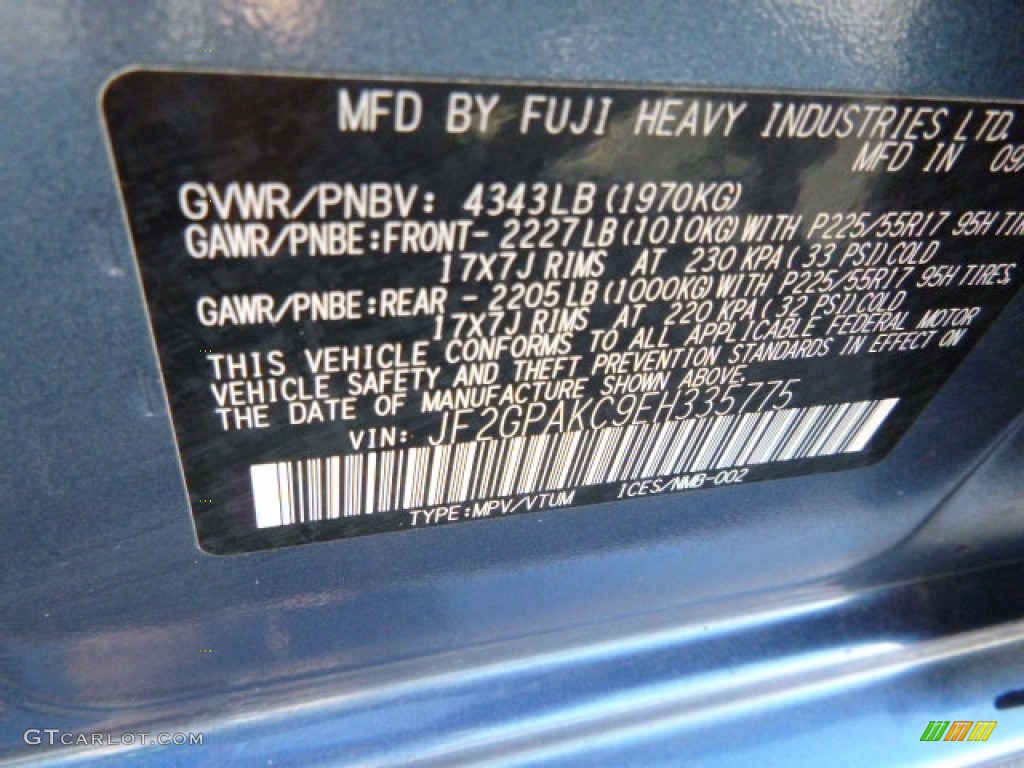 2014 XV Crosstrek 2.0i Limited - Quartz Blue Pearl / Ivory photo #16