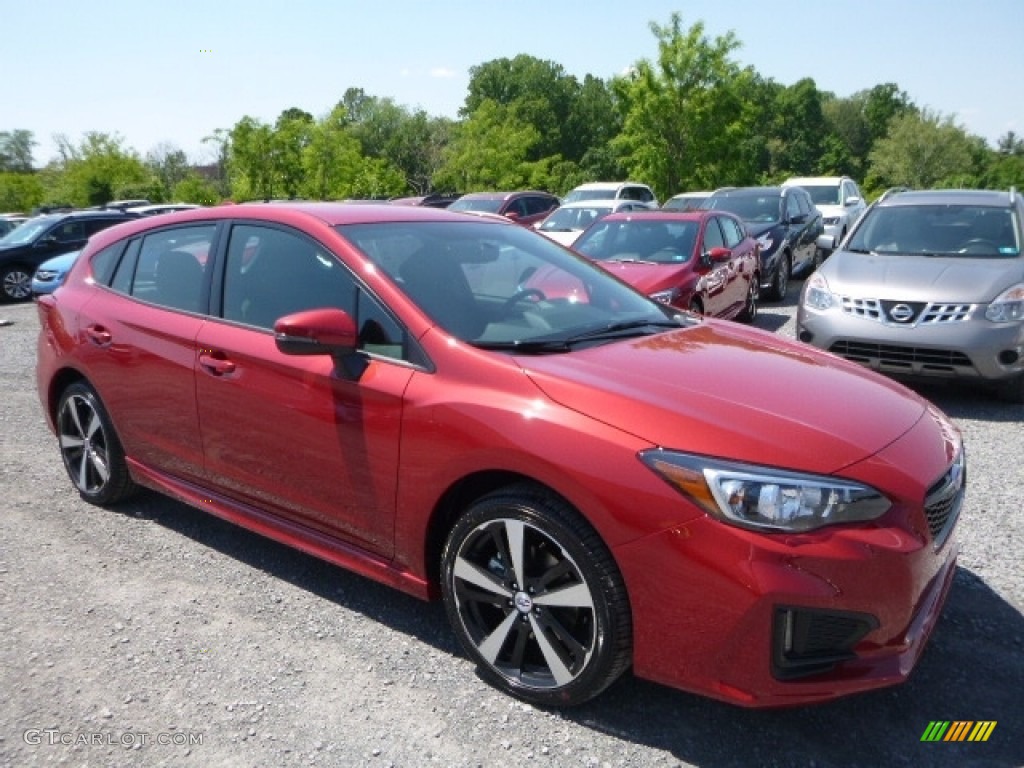 2017 Impreza 2.0i Sport 5-Door - Lithium Red Pearl / Black photo #1