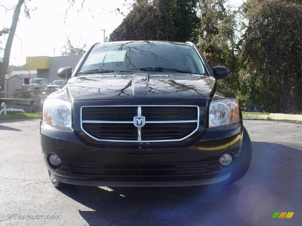 2007 Caliber SXT - Black / Pastel Pebble Beige photo #8