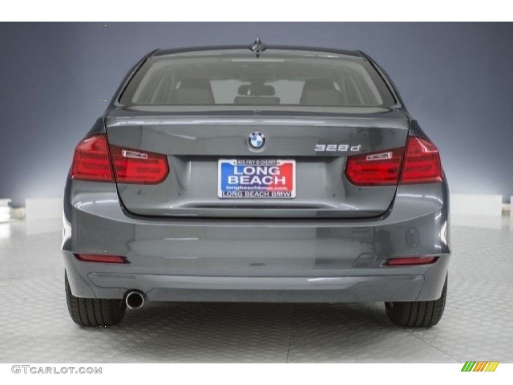 2014 3 Series 328d Sedan - Mineral Grey Metallic / Black photo #2