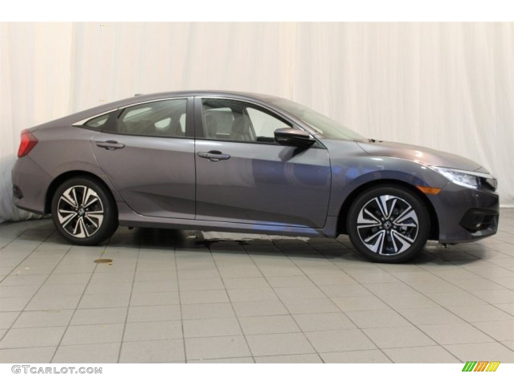 Polished Metal Metallic 2017 Honda Civic EX-T Sedan Exterior Photo #120505492