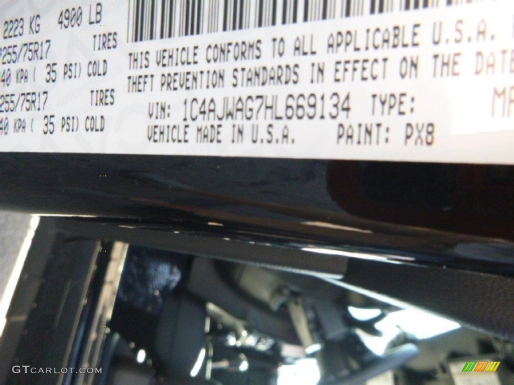 2017 Wrangler Sport 4x4 - Black / Black photo #15