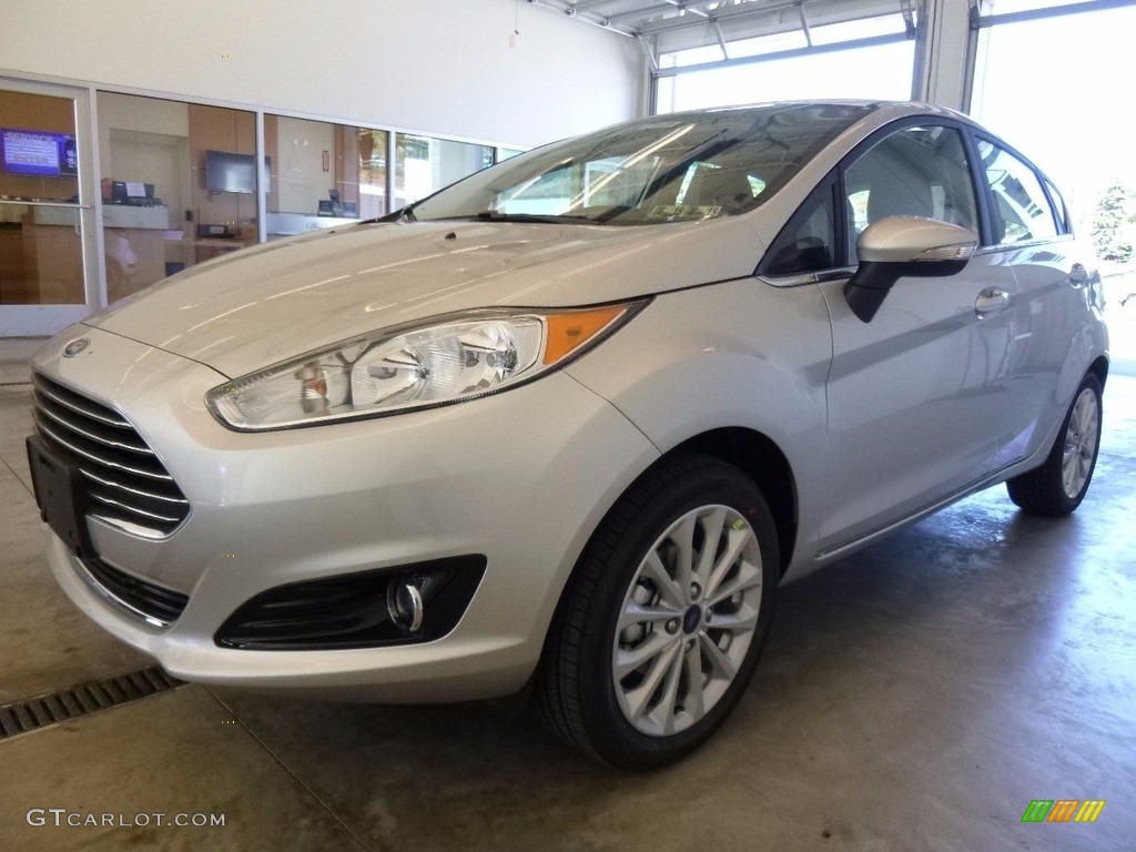 Ingot Silver 2017 Ford Fiesta Titanium Hatchback Exterior Photo #120505786
