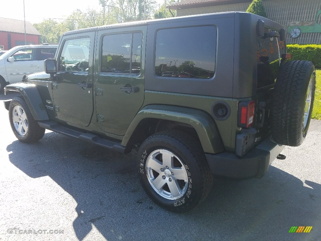 2008 Wrangler Unlimited Sahara 4x4 - Rescue Green Metallic / Dark Slate Gray/Med Slate Gray photo #3
