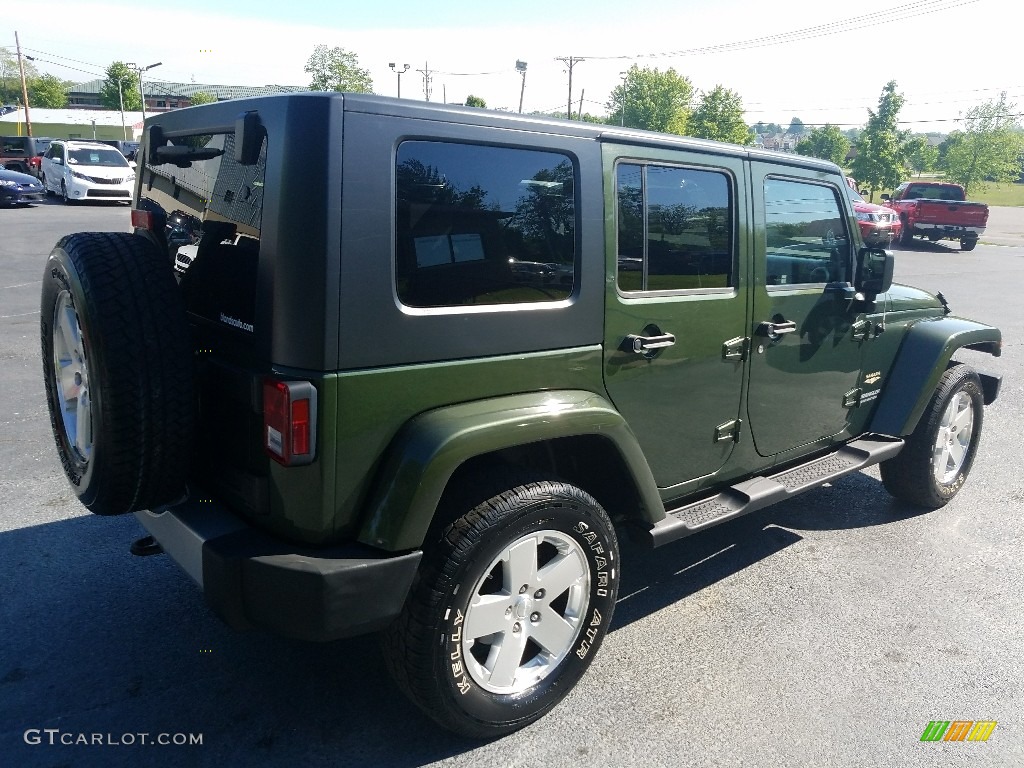 2008 Wrangler Unlimited Sahara 4x4 - Rescue Green Metallic / Dark Slate Gray/Med Slate Gray photo #5