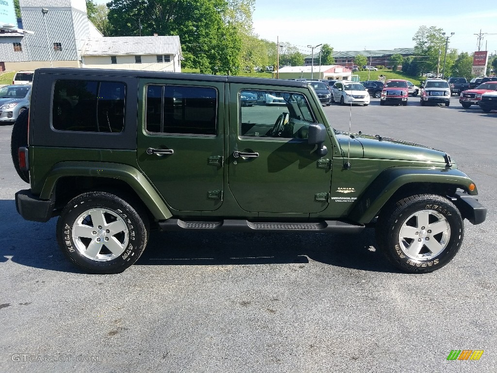 2008 Wrangler Unlimited Sahara 4x4 - Rescue Green Metallic / Dark Slate Gray/Med Slate Gray photo #6