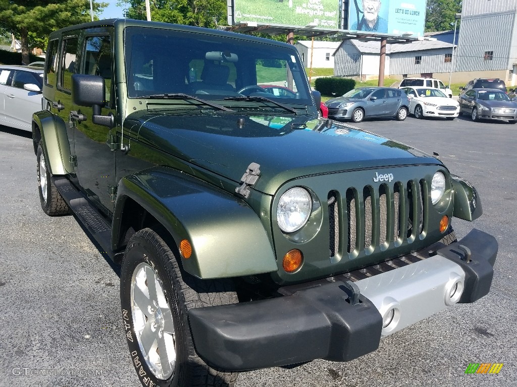 2008 Wrangler Unlimited Sahara 4x4 - Rescue Green Metallic / Dark Slate Gray/Med Slate Gray photo #7