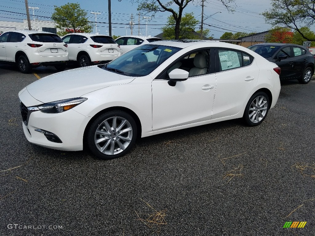 Snowflake White Pearl Mica 2017 Mazda MAZDA3 Grand Touring 4 Door Exterior Photo #120510286