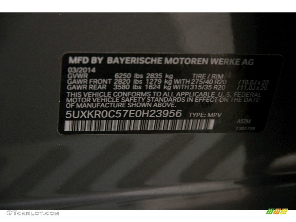 2014 X5 xDrive35i - Space Grey Metallic / Black photo #20