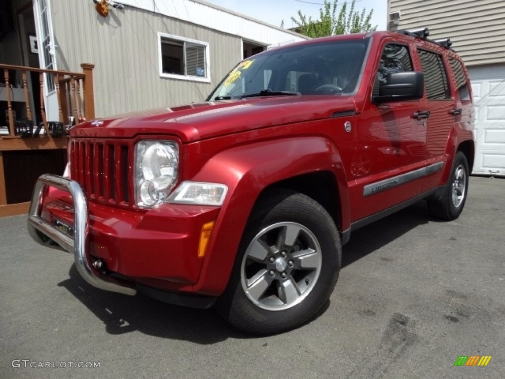 2008 Liberty Sport 4x4 - Red Rock Crystal Pearl / Pastel Slate Gray photo #1