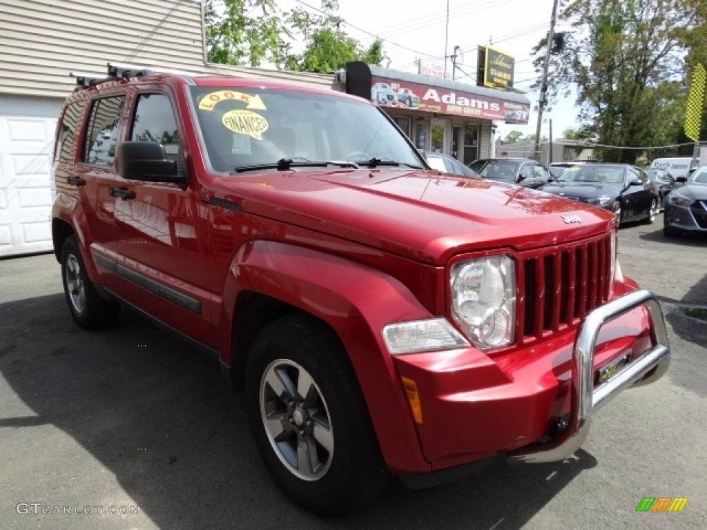 2008 Liberty Sport 4x4 - Red Rock Crystal Pearl / Pastel Slate Gray photo #3