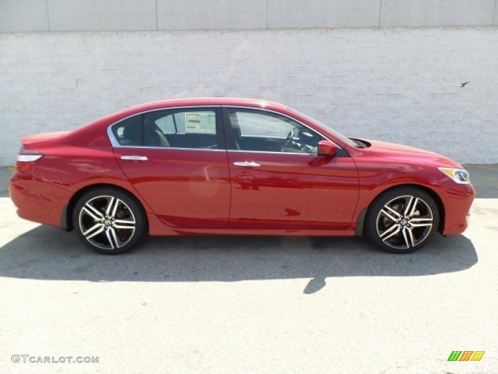 2017 Accord Sport Sedan - San Marino Red / Black photo #2