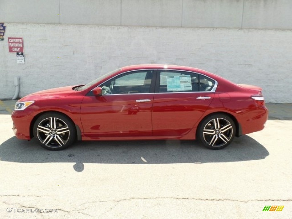 2017 Accord Sport Sedan - San Marino Red / Black photo #6