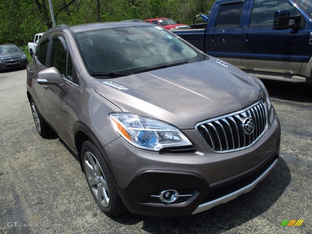 2014 Encore Leather AWD - Deep Espresso Brown Metallic / Ebony photo #3