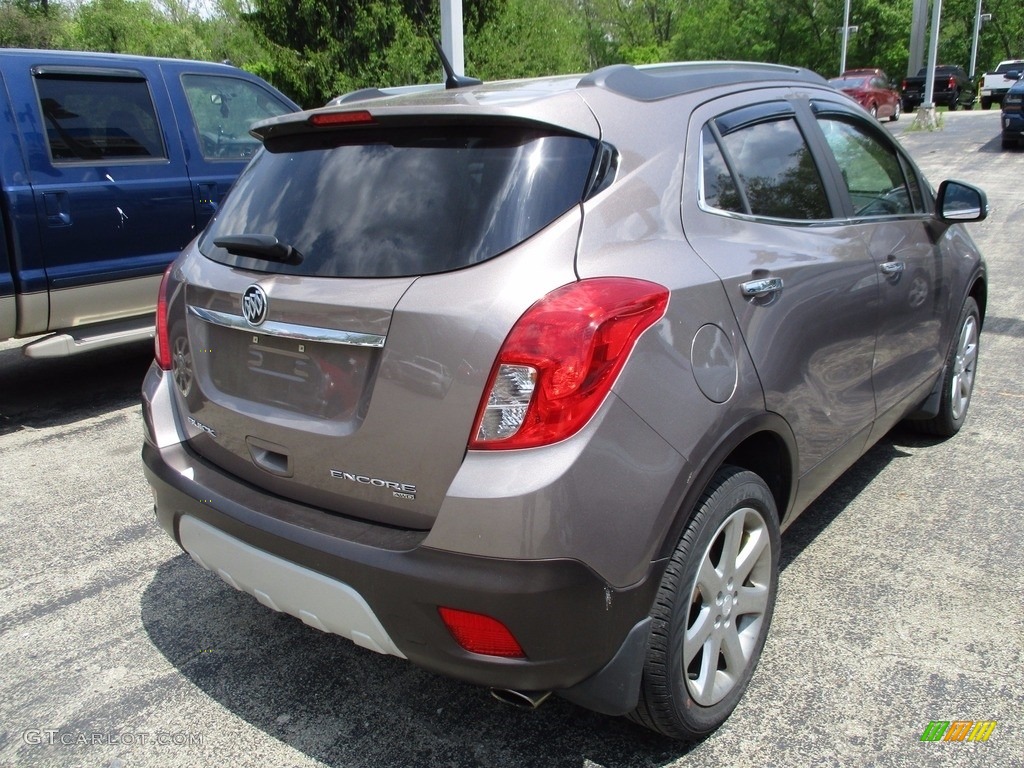 2014 Encore Leather AWD - Deep Espresso Brown Metallic / Ebony photo #4