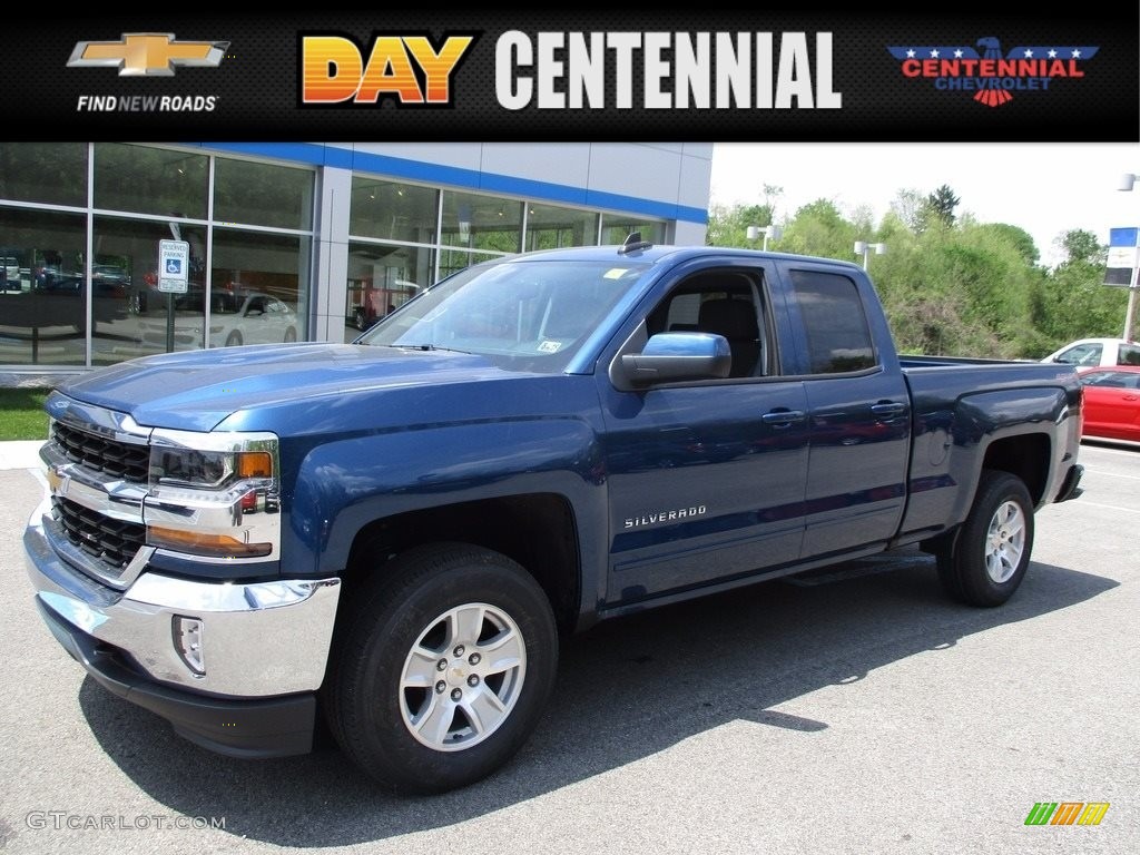 2017 Silverado 1500 LT Double Cab 4x4 - Deep Ocean Blue Metallic / Dark Ash/Jet Black photo #1