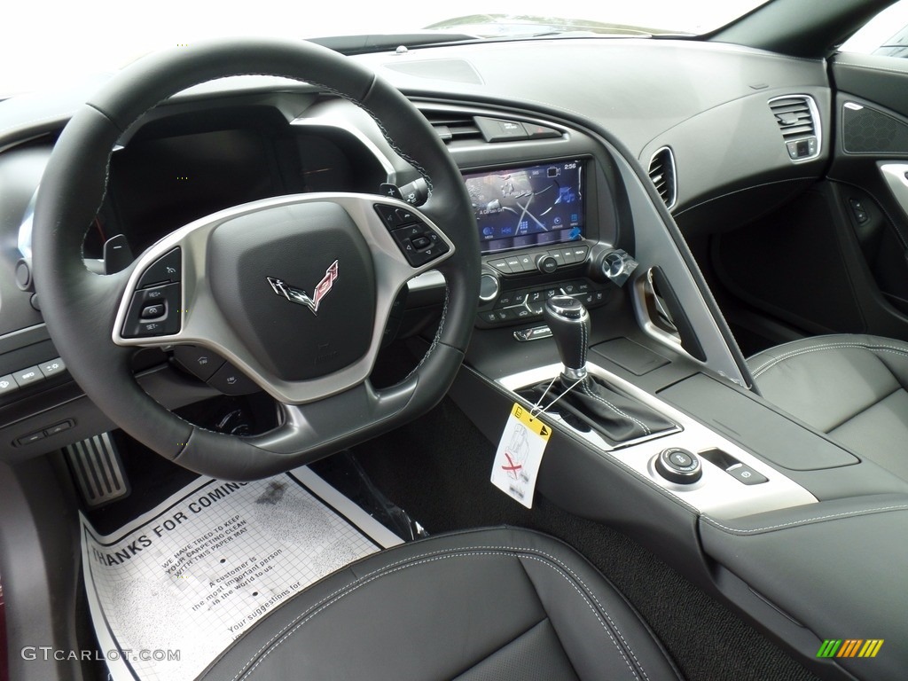 Jet Black Interior 2017 Chevrolet Corvette Stingray Coupe Photo #120521420