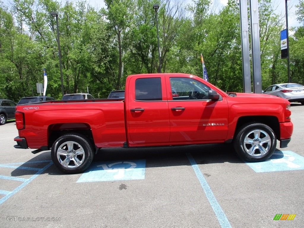 2017 Silverado 1500 Custom Double Cab 4x4 - Red Hot / Dark Ash/Jet Black photo #7