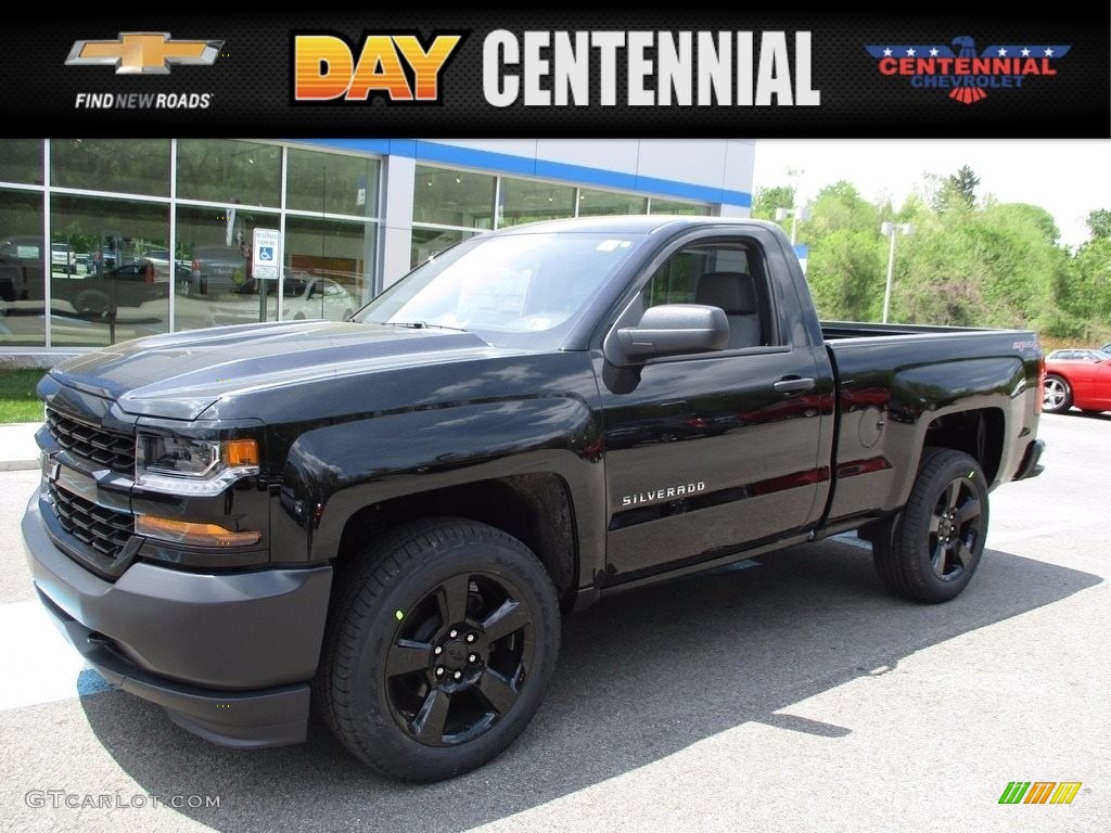 2017 Silverado 1500 WT Regular Cab 4x4 - Black / Dark Ash/Jet Black photo #1