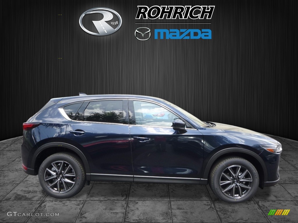 2017 CX-5 Grand Touring AWD - Deep Crystal Blue Mica / Black photo #2