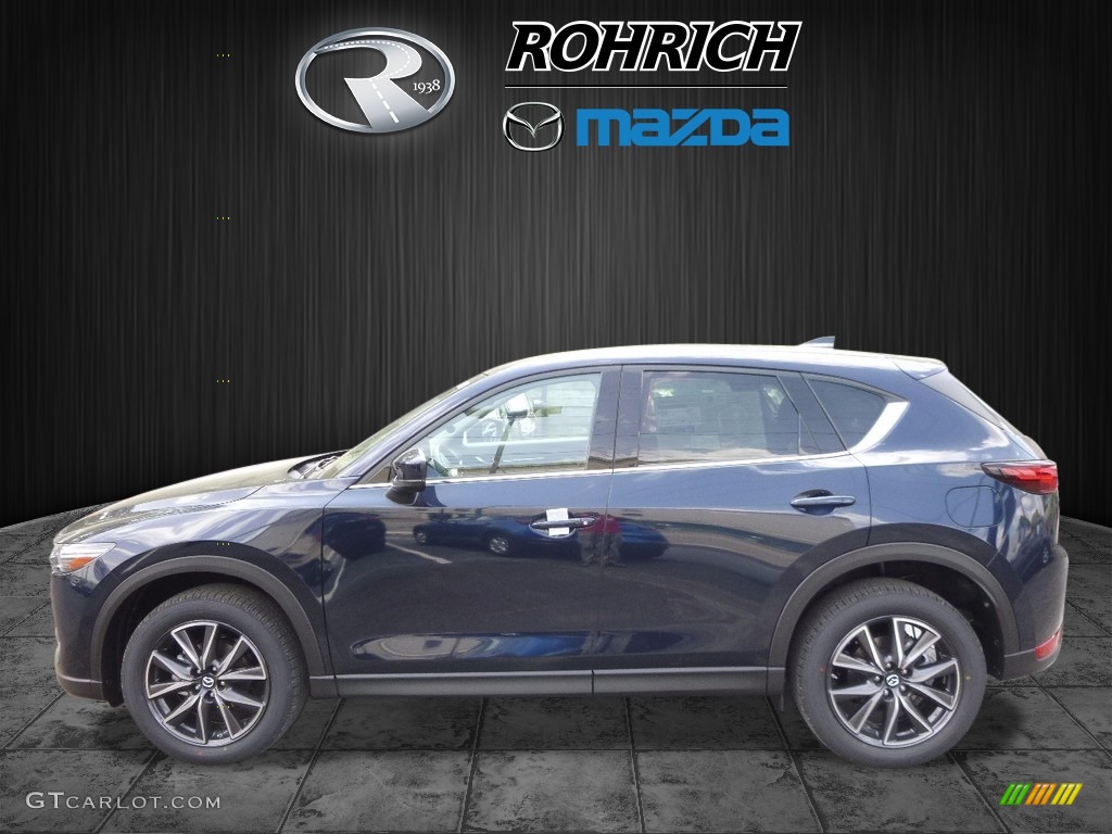 2017 CX-5 Grand Touring AWD - Deep Crystal Blue Mica / Black photo #3