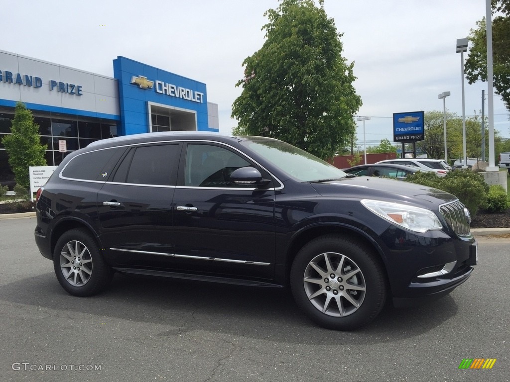 2017 Enclave Leather AWD - Dark Sapphire Blue Metallic / Ebony/Ebony photo #3