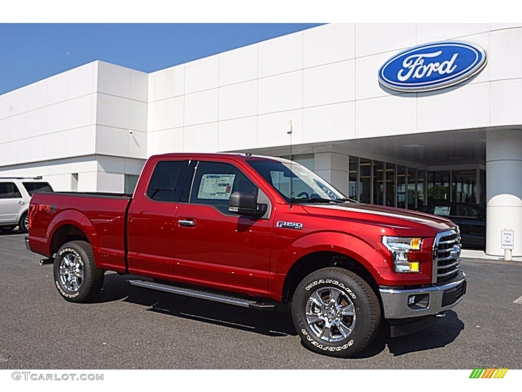 2017 F150 XLT SuperCab 4x4 - Ruby Red / Earth Gray photo #1