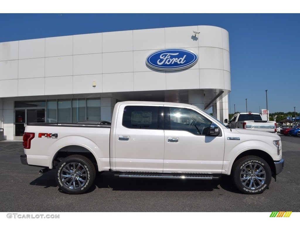 White Platinum 2017 Ford F150 Lariat SuperCrew 4X4 Exterior Photo #120527759