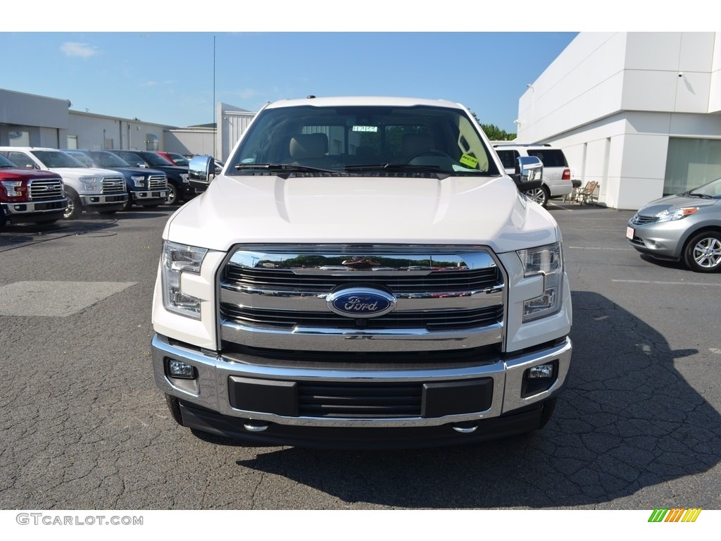 2017 F150 Lariat SuperCrew 4X4 - White Platinum / Light Camel photo #4