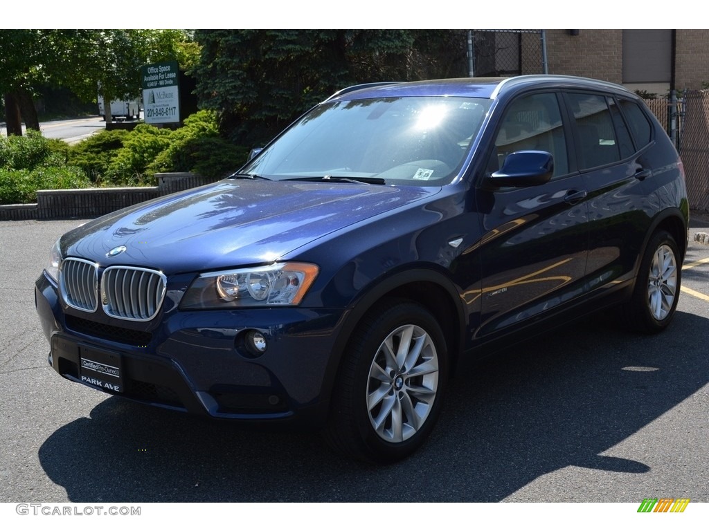2014 X3 xDrive28i - Deep Sea Blue Metallic / Sand Beige photo #6