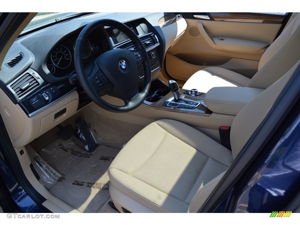 2014 X3 xDrive28i - Deep Sea Blue Metallic / Sand Beige photo #10