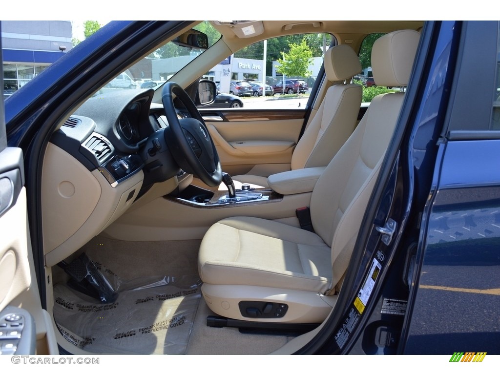 2014 X3 xDrive28i - Deep Sea Blue Metallic / Sand Beige photo #11