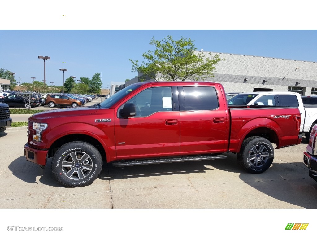 2017 F150 XLT SuperCrew 4x4 - Ruby Red / Black photo #2