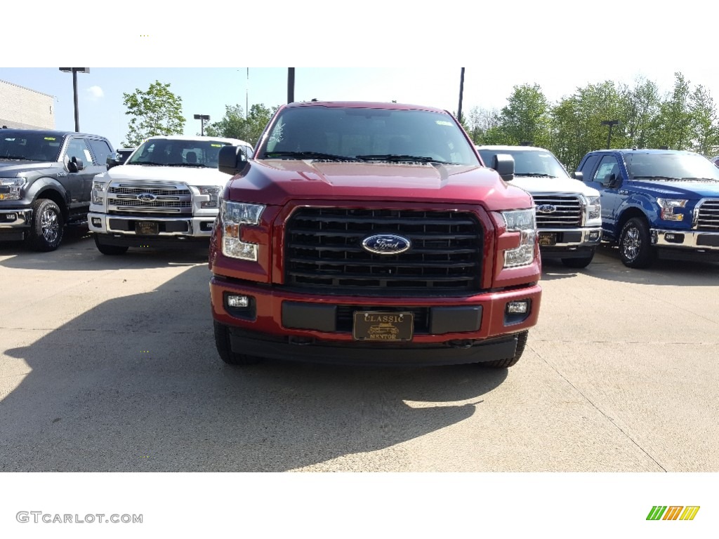 2017 F150 XLT SuperCrew 4x4 - Ruby Red / Black photo #3